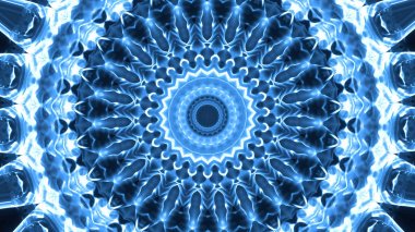 Ateşli çiçek parlak renkli soyut arka plan kaleydoskop closeup