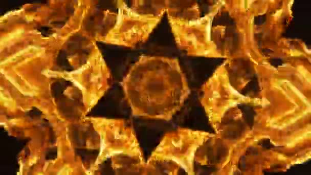 Élénk Színű Absztrakt Háttér Kaleidoszkóp Vértes Tüzes Virág — Stock videók