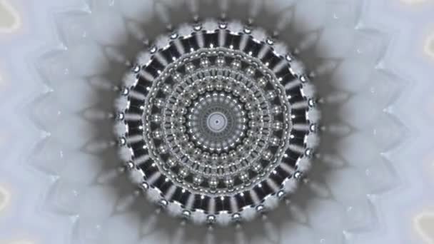 Helle Farbige Spitze Abstrakten Hintergrund Kaleidoskop Nahaufnahme — Stockvideo