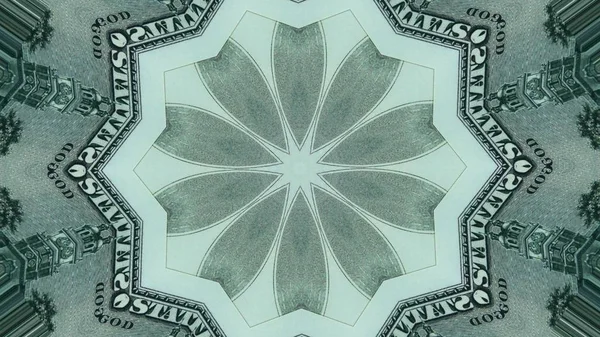 Kalejdoskop Banknotów Zbliżona Dolara Amerykańskiego Oblicza Wartość Stu — Zdjęcie stockowe