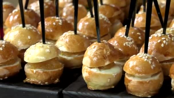 Molho Queijo Breadsticks Close Comida Mexicana — Vídeo de Stock