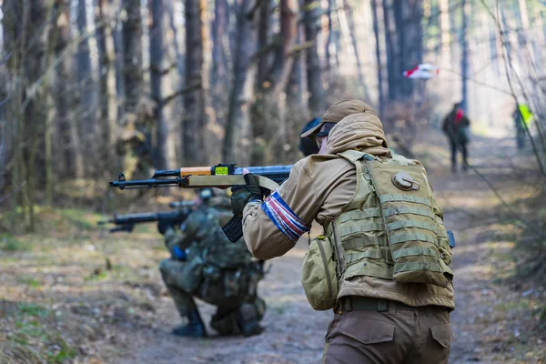 Poltava Ucraina Marzo 2019 Gioco Imitazione Delle Ostilità Tra Esercito — Foto Stock