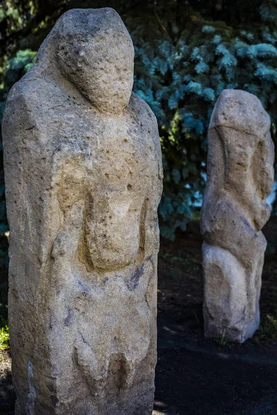 Archaeological sites in the city center of Kharkov stone idols of ancient Scythian Slavs IX-XIII centuries. Found in the Black Sea steppes of Ukraine.