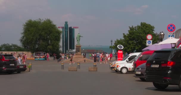 Odessa Ucrânia Julho 2019 Ruas Centrais Cidade Costeira Odessa Com — Vídeo de Stock