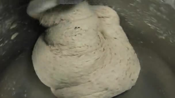 Machine Deeg Kneden Proces Voor Biologisch Non Gmo Brood Zonder — Stockvideo