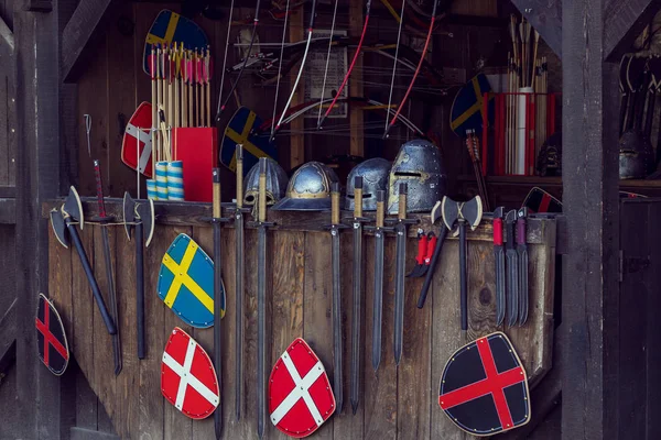 Elemente Der Kleidung Und Utensilien Reichen Menschen Des Mittelalters — Stockfoto