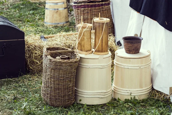 Elementy Odzieży Naczyń Bogatych Ludzi Średniowiecza — Zdjęcie stockowe