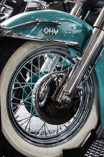 Kiev Ukraine Outubro 2019 Elementos Engrenagem Motocicleta Harley Davidson Tiro — Fotografia de Stock