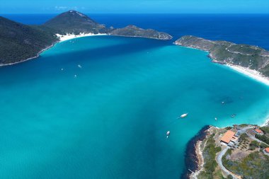 Pontal sahiller hava görünümünü, Pontal yap Atalaia, Arraial Cabo, Brezilya. Güzel bir plaj sahne. Tatil, seyahat, resort, barış, huzur, paradisiac. Tropikal seyahat. Seyahat destinaton. Karayipler