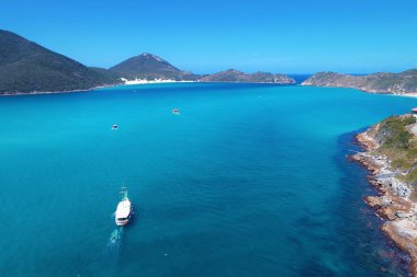 Pontal sahiller hava görünümünü, Pontal yap Atalaia, Arraial Cabo, Brezilya. Güzel bir plaj sahne. Tatil, seyahat, resort, barış, huzur, paradisiac. Tropikal seyahat. Seyahat destinaton. Karayipler