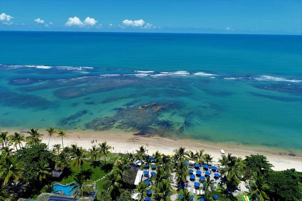 Vista Aérea Mar Paradisíaco Com Água Limpa Paisagem Fantástica Excelente — Fotografia de Stock