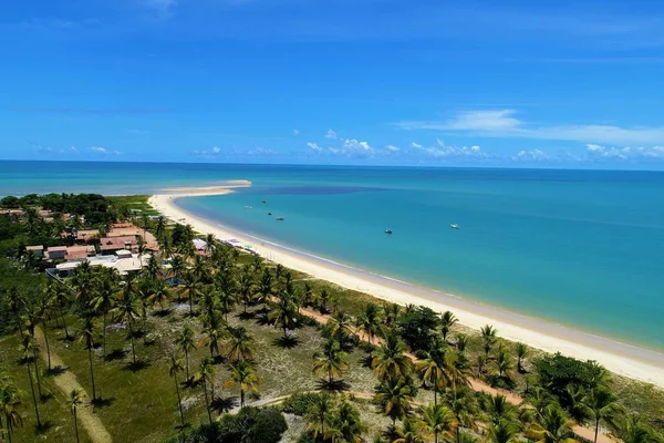 Vista Aérea Una Arena Roja Hermoso Río Paisaje Fantástico Grandes — Foto de Stock