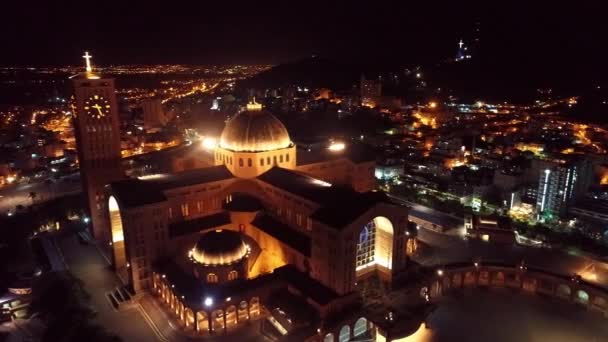 Vista Aérea Del Santuario Nuestra Señora Aparecida Aparecida Sao Paulo — Vídeos de Stock