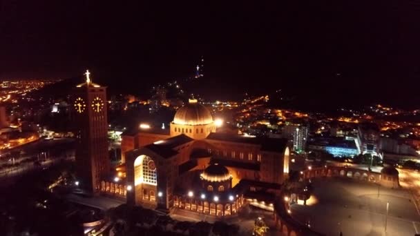 Vista Aérea Del Santuario Nuestra Señora Aparecida Aparecida Sao Paulo — Vídeos de Stock