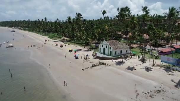 Carneiros Beach Pernambuco Brasil Vacaciones Playa Paradisíaca Fantástica Vista Playa — Vídeos de Stock