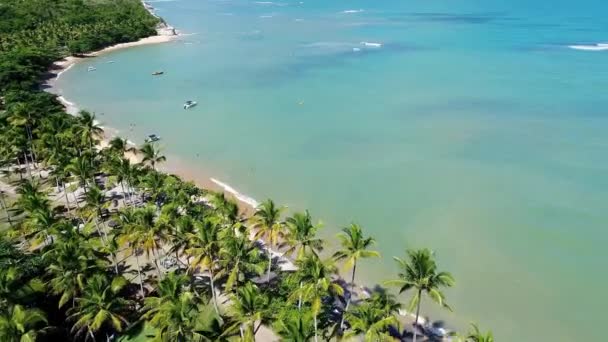 Vista Aérea Mar Paradisíaco Com Água Limpa Paisagem Fantástica Excelente — Vídeo de Stock