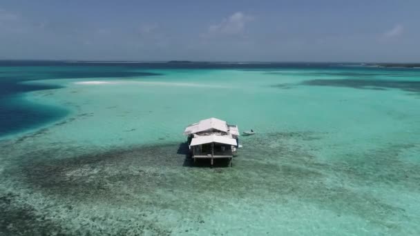 Mar Das Caraíbas Los Roques Férias Mar Azul Ilhas Desertas — Vídeo de Stock