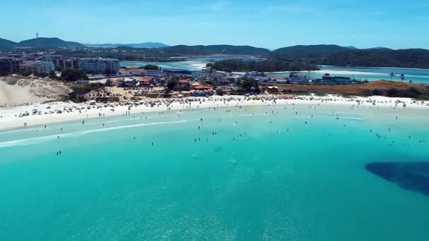 자네이 브라질 크리스탈 물으로 풍경입니다 환상적인 장면입니다 브라질 카리브해 — 비디오