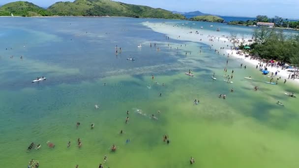 Flygfoto Över Cabo Frio Rio Janeiro Brasilien Japansk Turism Punkt — Stockvideo