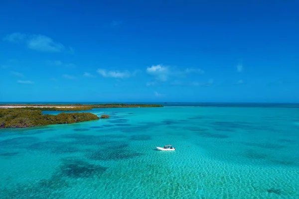 加勒比海 洛斯罗克斯 在蓝色的大海和荒岛度假 和平和梦想 美妙的风景 帕拉西亚克海滩 热带旅行 旅行目的地 度假旅行 伟大的海滩场景 — 图库照片