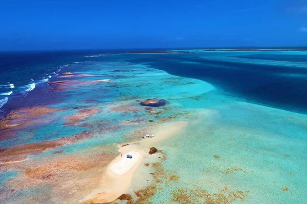 Mer Des Caraïbes Los Roques Vacances Dans Mer Bleue Les — Photo
