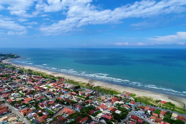 Aerial View Itanhaem Beach Sao Paulo Brazil Great Landscape Beach — Stock Photo, Image