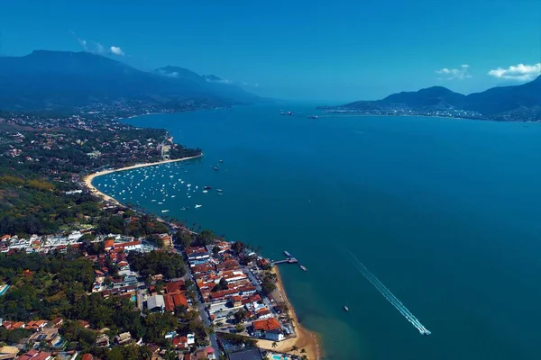 Luftaufnahme Von Einem Blauen Meer Und Klarem Wetter Fantastische Landschaft — Stockfoto