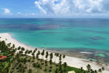 Carneiros'ın Beach, Pernambuco, Brezilya: paradisiac Beach Tatil. Harika plaj manzarası. Harika manzara. Sahne seyahat. Tatil sahne. Resort sahne. Tatil seyahat seyahat sahne. Seyahat hedef. Huzur, eğlence, eğlence.