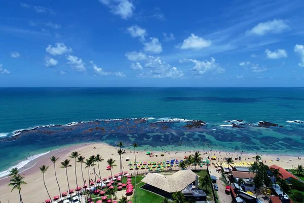 Cupe Beach Porto Galinhas Brazílie Jedinečný Zážitek Koupání Ryb Přírodních — Stock fotografie