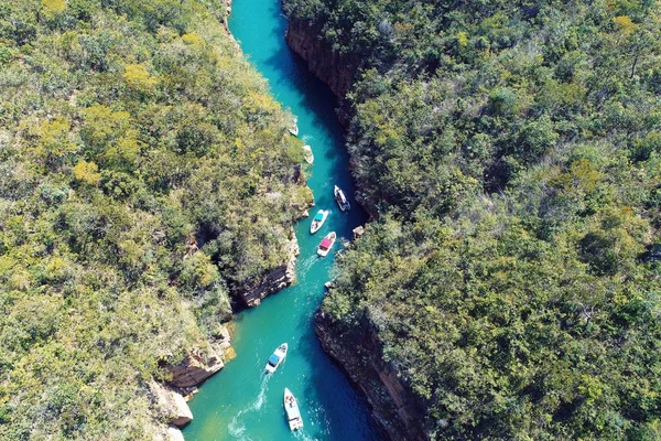 Luchtfoto Van Vallei Van Toekans Met Een Prachtige Canyons Capitolio — Stockfoto