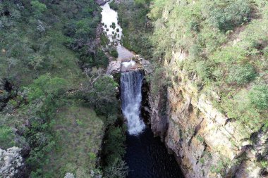 Güzel bir şelale Capitolio, Minas Gerais, Brezilya Hava görünümünü. Capitolio'nın lagün. Furnas'ın Barajı. Tropikal seyahat. Seyahat hedef. Tatil seyahat.