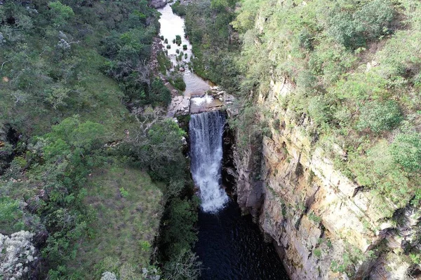 Luchtfoto Van Een Prachtige Waterval Capitolio Minas Gerais Brazilië Capitolio — Stockfoto