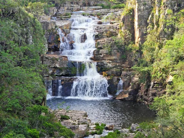 Luchtfoto Van Een Prachtige Waterval Capitolio Minas Gerais Brazilië Capitolio — Stockfoto