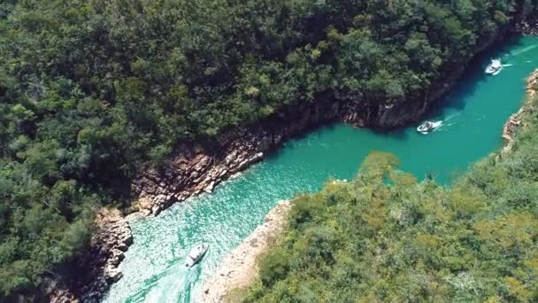 Vista Aérea Vale Dos Toucanos Com Canyons Bonito Capitólio Minas — Vídeo de Stock