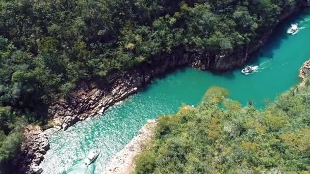 Letecký Pohled Údolí Tukanovití Krásnou Kaňony Capitolio Minas Gerais Brazílie — Stock video