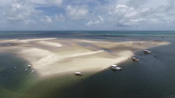 Carneiros Beach Pernambuco Brasilien Semester Paradisiac Beach Fantastisk Strandutsikt Fantastiska — Stockvideo