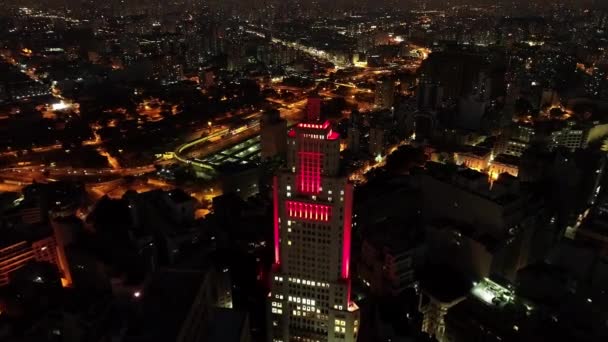 Letecký Pohled Santander Majáku Cestovní Ruch Bod Přesně Centru Sao — Stock video