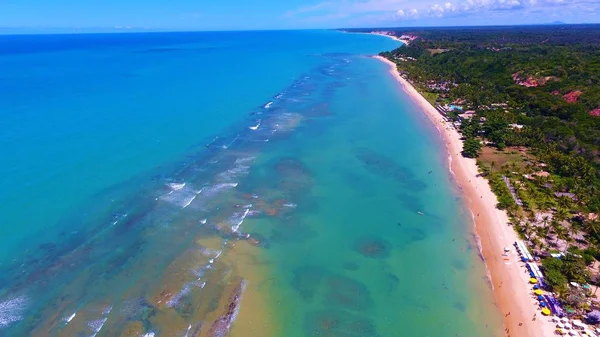 Vista Aérea Arraial Dajuda Beach Porto Seguro Bahia Brasil Paisaje — Foto de Stock