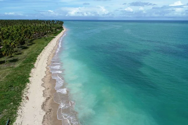 Spiaggia Paradisiaca Con Acqua Cristallina Caraibi Brasiliani Così Miguel Dos — Foto Stock