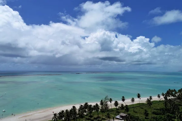 Vista Aérea Piscinas Naturais Maragogi Alagoas Brasil Paisagem Fantástica — Fotografia de Stock