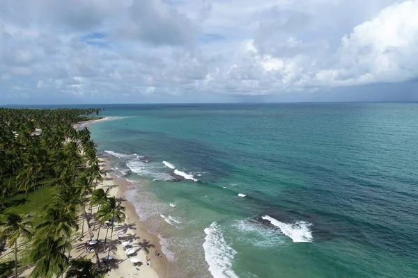 Playa Paradisíaca Con Agua Cristalina Caribe Brasileño Carneiro Beach Pernambuco — Foto de Stock