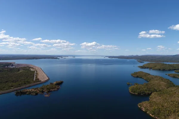曼索泻湖水力发电的鸟瞰图 马托格罗索 伟大的风景 旅行目的地 度假旅行 — 图库照片
