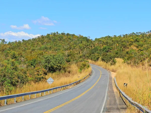 Вид Повітря 241 Road Шлях Chapada Dos Гимарайнш Мату Гросу — стокове фото