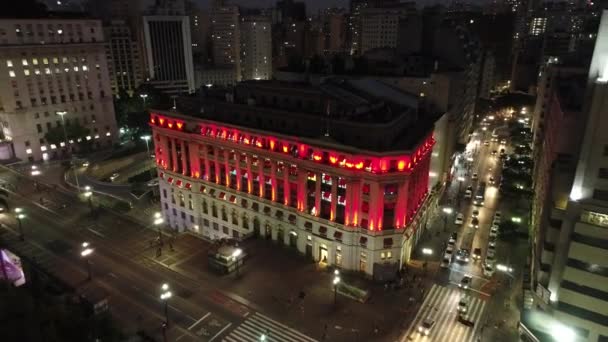 Light Shopping Flygfoto Downtown Sao Paulo Brasilien Fantastiskt Landskap Downtown — Stockvideo