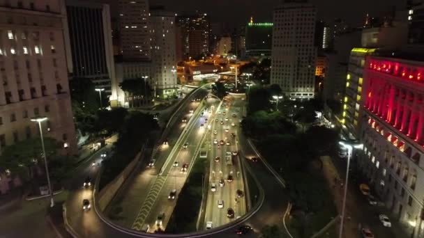 Light Shopping Vista Aérea Centro Sao Paulo Brasil Paisaje Fantástico — Vídeo de stock