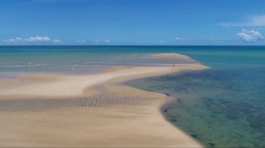 Çorumbau İpucu, Prado, Bahia, Brezilya havadan görünümü. Harika bir plaj sahnesi. Muhteşem manzara. Tatil seyahati. Seyahat yeri. Paradisiac plajı.