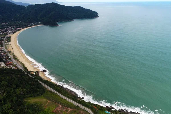 Vista Aérea Las Playas Maresias Pauba Sao Sebastiao Costa Norte — Foto de Stock