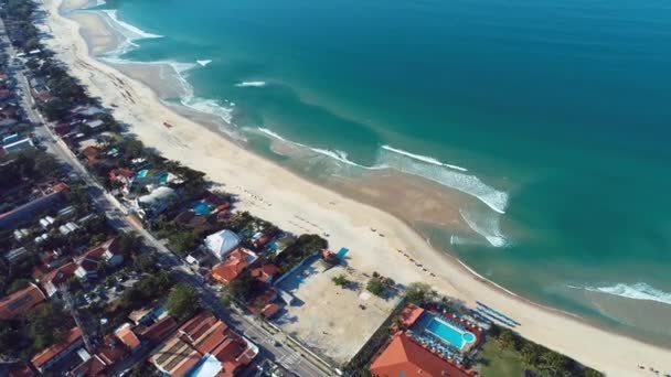 Maresias Pauba Plajları Havadan Görünümü Sao Sebastiao Sao Paulo Kuzey — Stok video