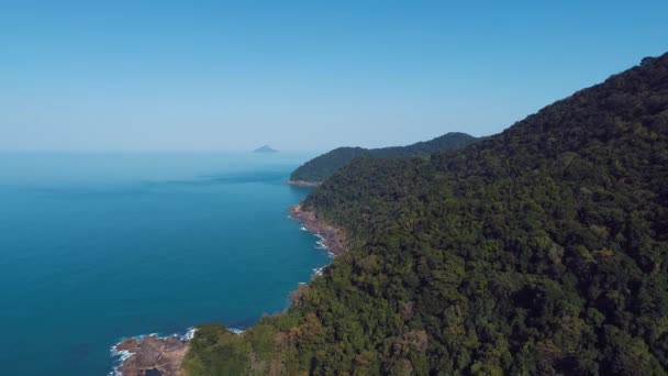 Vista Aérea Das Praias Maresias Pauba São Sebastião Costa Norte — Vídeo de Stock