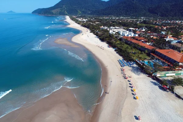 Vista Aérea Las Playas Maresias Pauba Sao Sebastiao Costa Norte — Foto de Stock